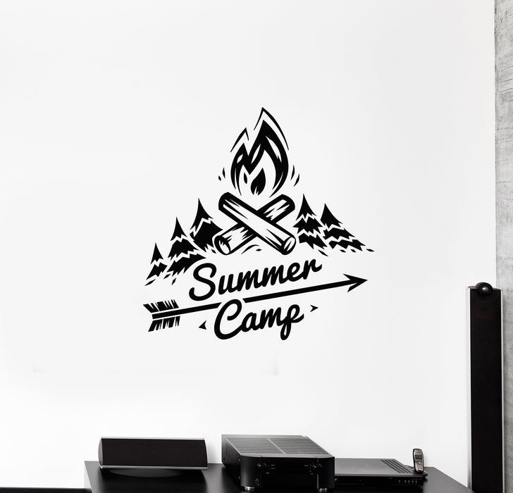 Vinyl Wall Decal Adventure Summer Camp Wild Life Campfire  Stickers Mural (g4441)