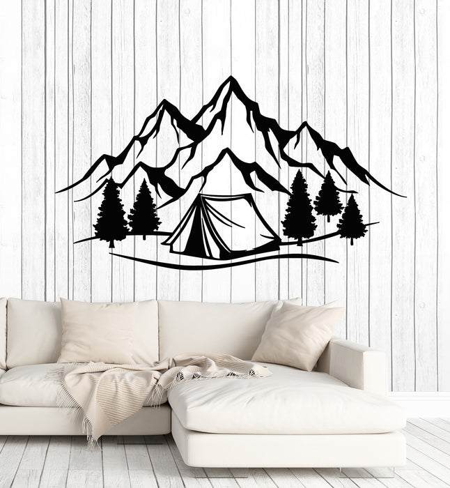 Vinyl Wall Decal Adventure Summer Camp Wild Life Mountains Stickers Mural (g4865)