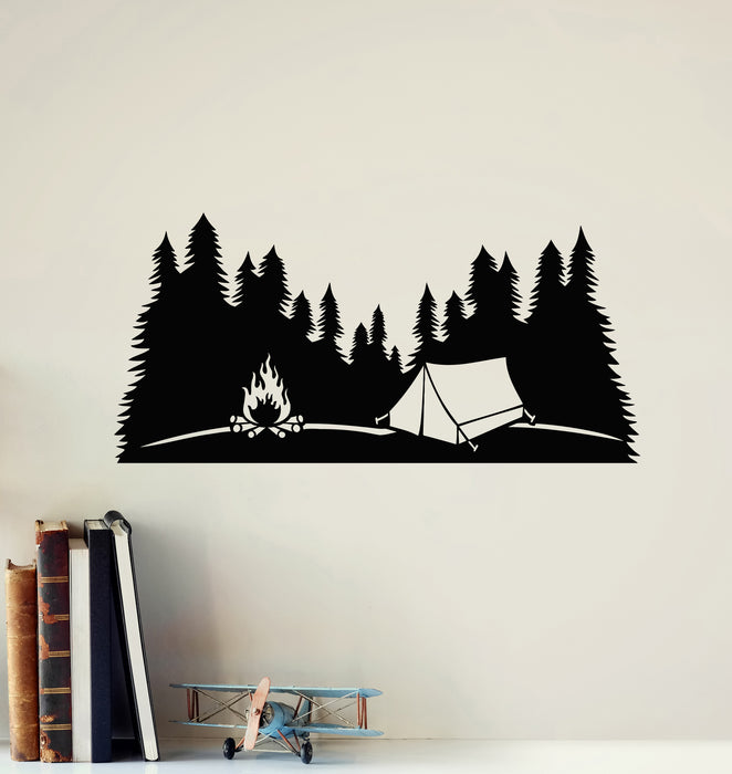Vinyl Wall Decal Forest Nature Adventure Summer Camp Wild Stickers Mural (g6022)