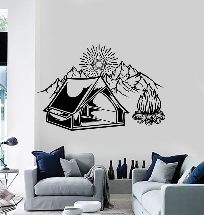 Vinyl Wall Decal Camp Adventure Tourism Travel Camping Stickers Mural (g6292)