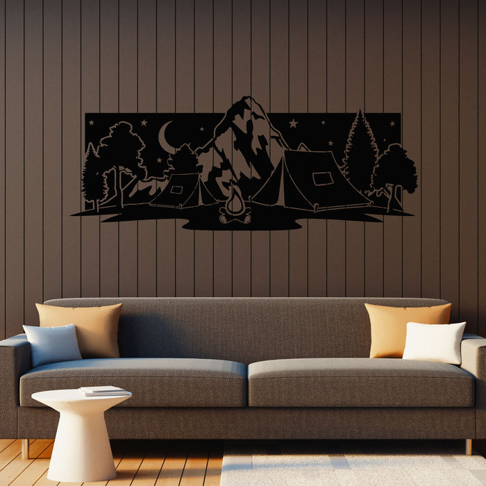 Виниловые наклейки на стену Лесной кемпинг Экстремальные приключенческие кемпинговые наклейки (g8319)