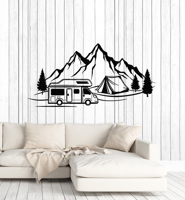 Vinyl Wall Decal Camping Adventure Summer Camp Wild Life Stickers Mural (g6266)