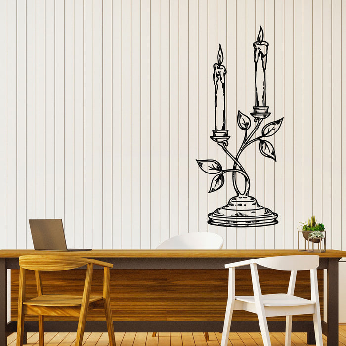Vinyl Wall Decal Candle Holder Light House Room Decoration Stickers Mural (g8187)