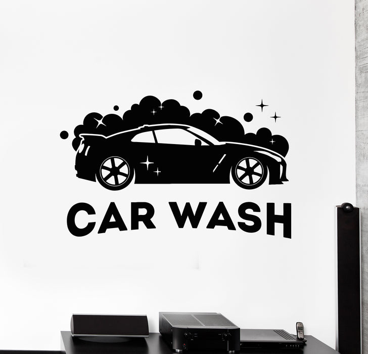 Vinyl Wall Decal Auto Car Wash Cleaning Service Garage Art Stickers Mural (g2572)