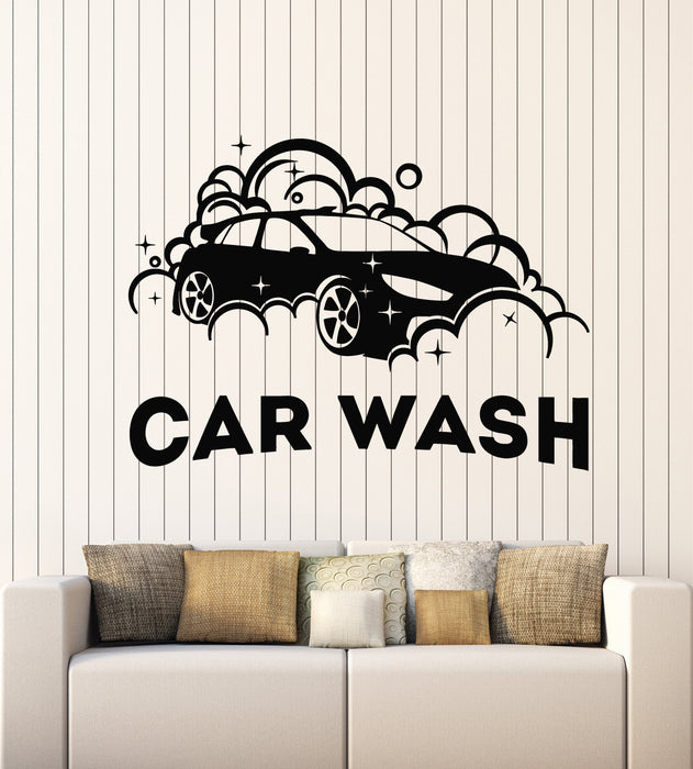 Vinyl Wall Decal Car Wash Auto Cleaning Service Garage Art Decoration Stickers Mural (g2595)