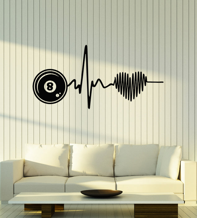Autocollant mural en vinyle pour cardiogramme, rythme cardiaque, sport, gym, vitamines (g6169)