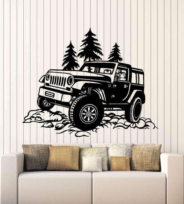 Vinyl Wall Decal Jeep SUV ATV Power Big Machine Travel Stickers Mural (g5518)