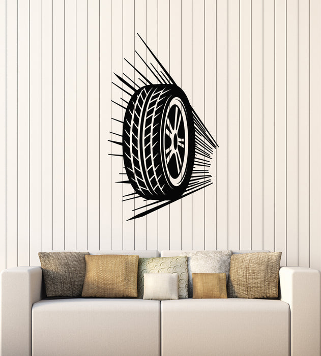 Vinyl Wall Decal Auto Repair Service Car Wheel Garage Decor Stickers Mural (g4317)
