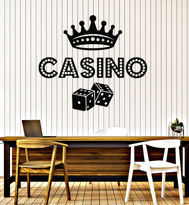 Vinyl Wall Decal Dice Poker Card Casino Decor Gambling Stickers Mural (g6717)