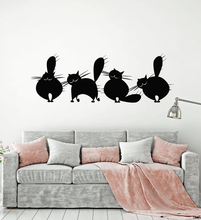 Vinyl Wall Decal Funny Cats Pet Shop Decor Home Kids Room Stickers Mural (g3072)