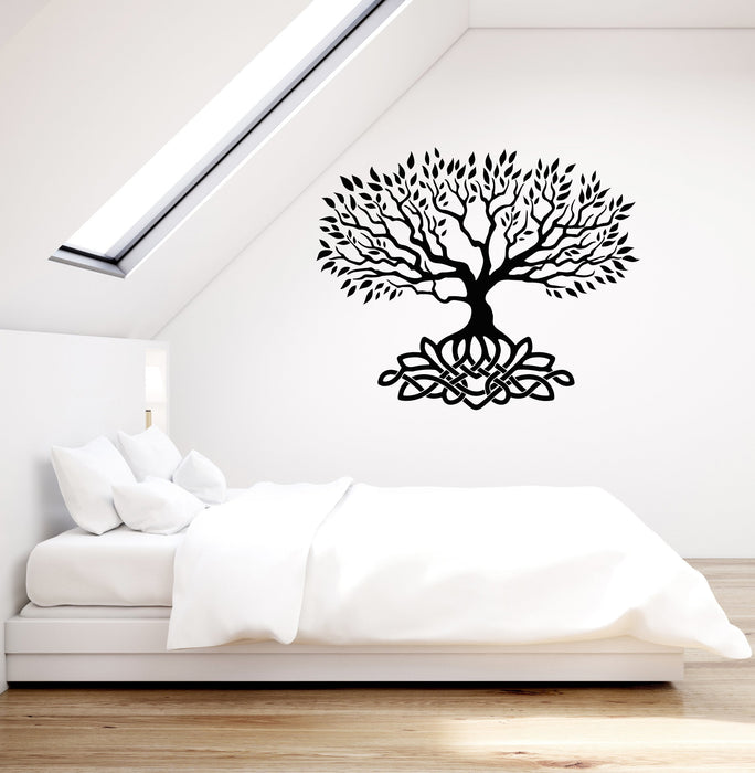 Vinyl Wall Decal Celtic Tree Knot Ornament Leaves Room Art Decoration Stickers Mural (ig5458)