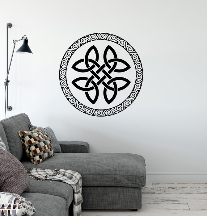 Vinyl Wall Decal Celtic Knot Cross Circle Pattern Irelan Irish Stickers Mural (ig6354)