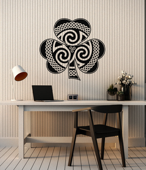 Vinyl Wall Decal Celtic Ornament Trefoil Ireland Irish Clover Stickers Mural (g6558)