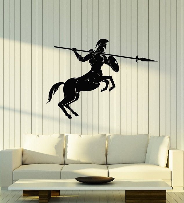 Vinyl Wall Decal Centaur Spear Mythical Creature Fantasy Boy Room Stickers Mural (ig5378)