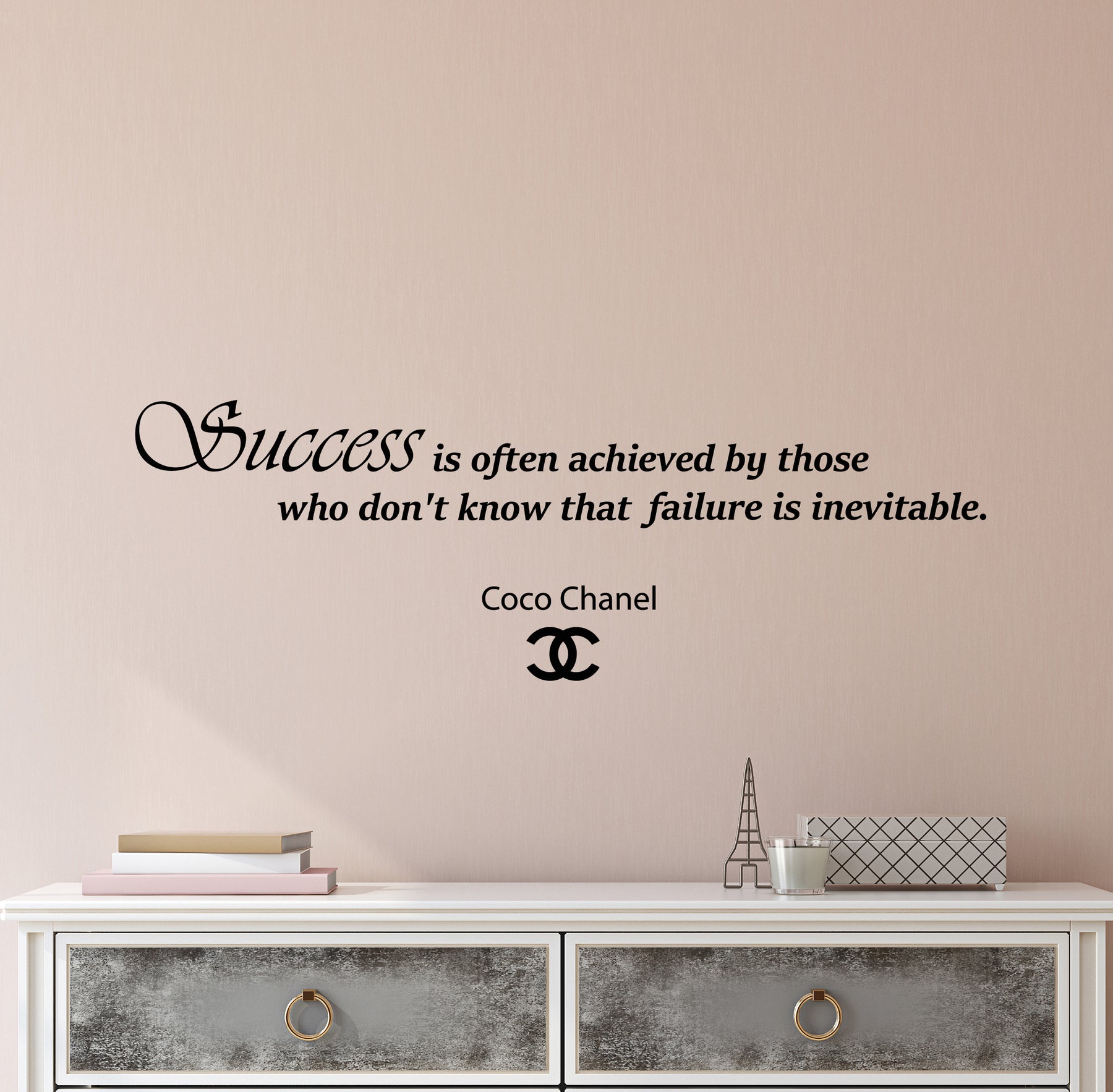 Vinyl Wall Decal Stickers Motivation Quote Coco Chanel Success Inspiri —  Wallstickers4you