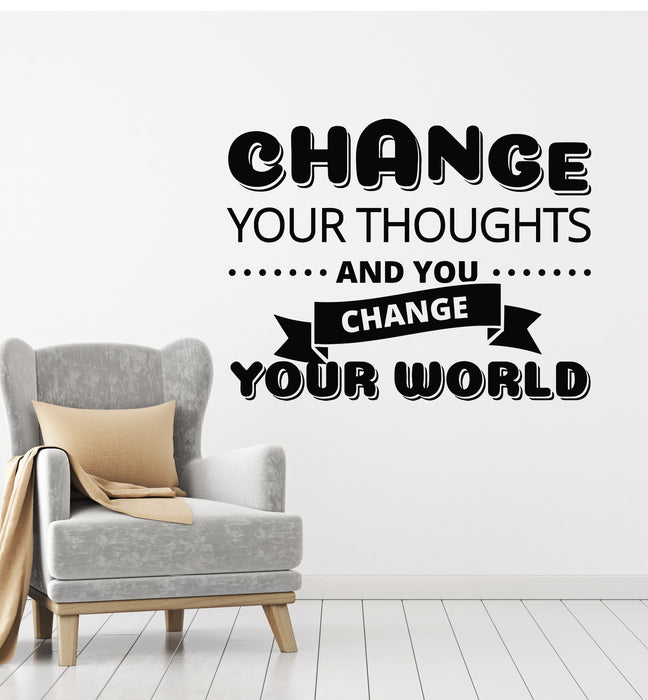 Vinyl Wall Decal Change Inspirational Quote Words Saying Home Interior Stickers Mural (g2653)