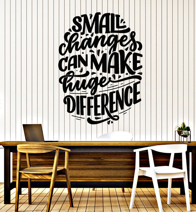 Vinyl Wall Decal Lettering Motivation Quote Words Changes Stickers Mural (g7577)