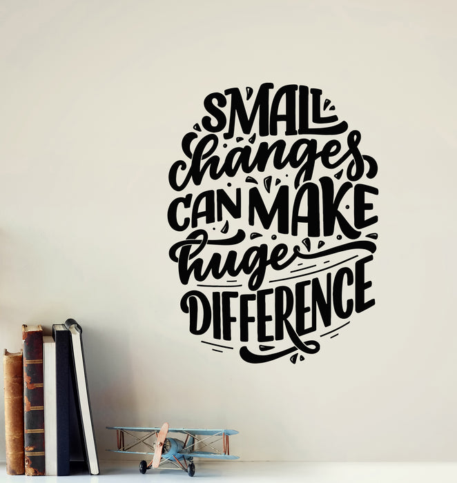 Vinyl Wall Decal Lettering Motivation Quote Words Changes Stickers Mural (g7577)