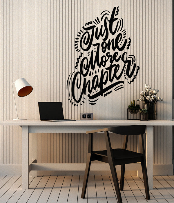 Autocollant mural en vinyle avec phrase Just One More Books Chapter Reading Corner Stickers Mural (g3527)