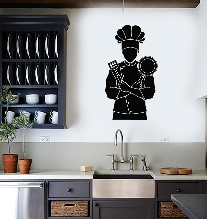 Vinyl Wall Decal Chef Cook Restaurant Kitchen Cooking Dining Room Stickers Mural (ig5382)