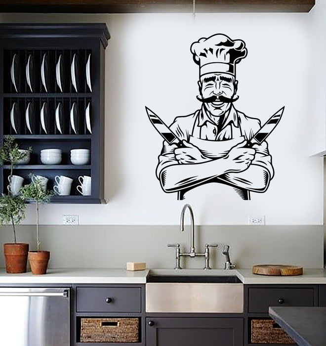 Vinyl Wall Decal Kitchen Chef Master Cooking Restaurant Stickers Mural (g4762)