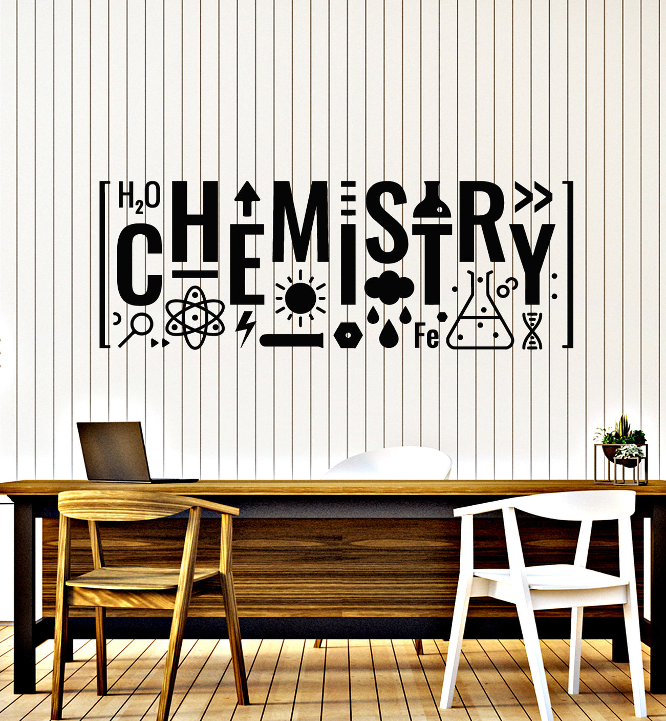 Vinyl Wall Decal Science Lettering Chemistry Teen Room Decor Stickers ...