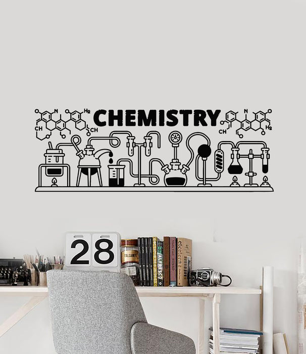 Vinyl Wall Decal Chemistry Words Science Laboratory Decor Stickers Mural (g2494)
