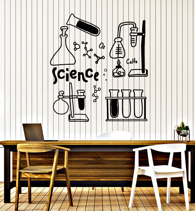 Vinyl Wall Decal Science Chemistry School Lab Scientific School Art Stickers Mural (g2958)