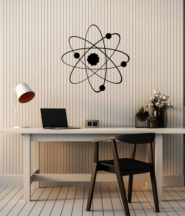 Vinyl Wall Decal Atom Science Chemistry Classroom School Stickers Mural (g4847)