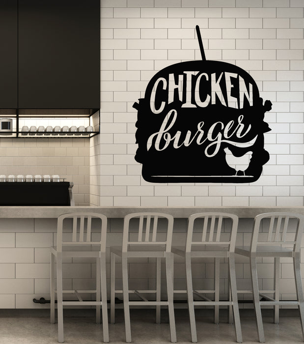 Vinyl Wall Decal Fast Food Cafe Chicken Burger Food Truck Stickers Mural (g6453)