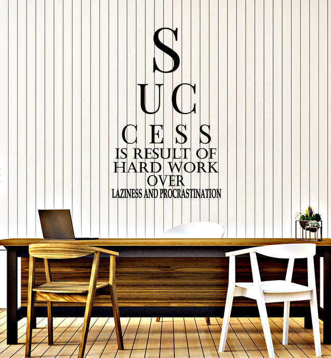 Vinyl Wall Decal Inspiring Quote Words Success Office Style Stickers Mural (g3934)