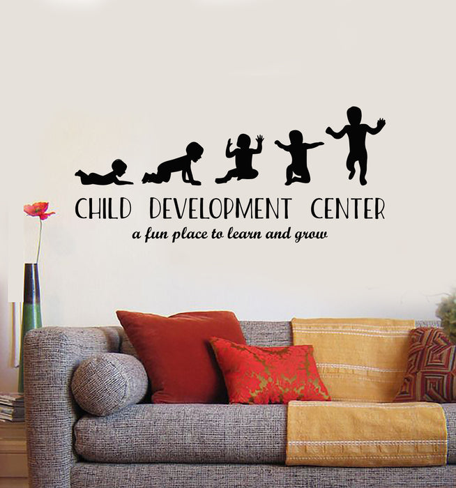 Vinyl Wall Decal Child Development Center Fun Place To Learn And Grow Stickers Mural (g5921)