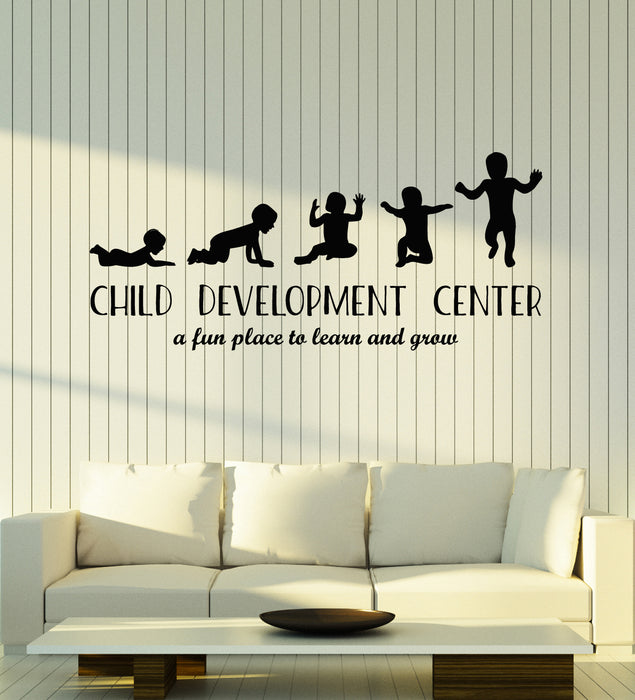 Vinyl Wall Decal Child Development Center Fun Place To Learn And Grow Stickers Mural (g5921)