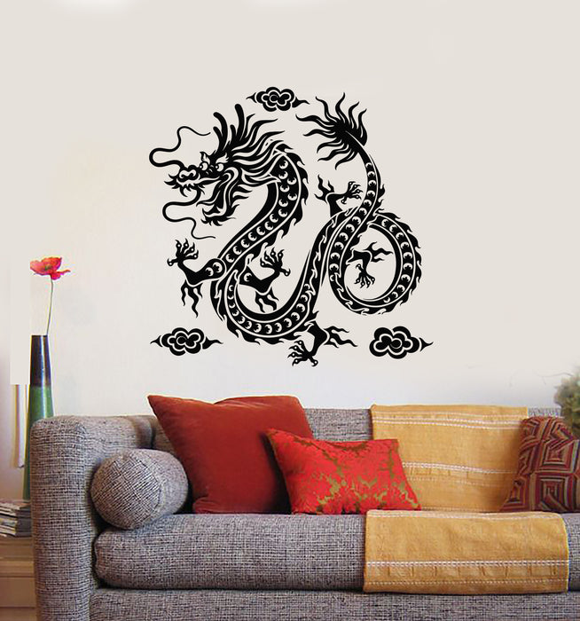 Vinyl Wall Decal Traditional Chinese Dragon Oriental Mythology Stickers Mural (g7205)