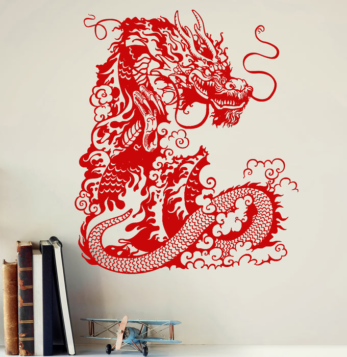 Vinyl Wall Decal Chinese Dragon Asian Style Home Decor Art Stickers Unique Gift (ig4629)