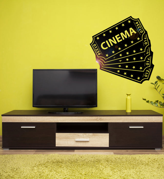 Vinyl Wall Decal Cinema Tickets Movie Film Theater Room Decor Stickers Mural (ig5360)