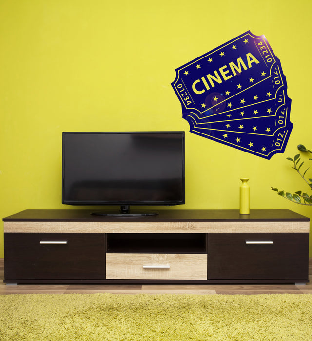 Vinyl Wall Decal Cinema Tickets Movie Film Theater Room Decor Stickers Mural (ig5360)