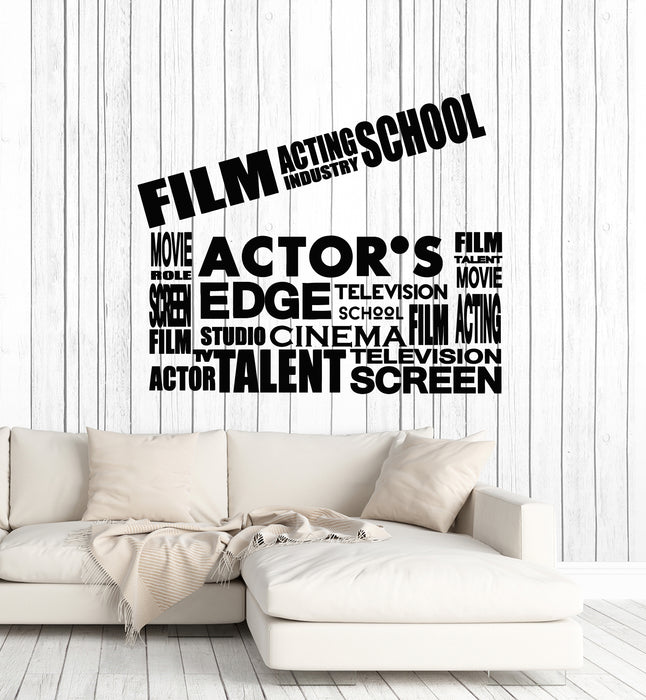 Vinyl Wall Decal Cinema Films Movie Television Actors Words Stickers Mural (g5047)