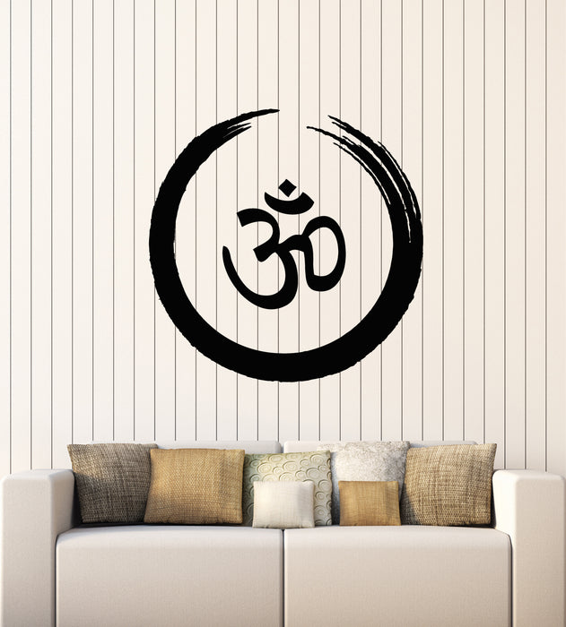 Vinyl Wall Decal Zen Enso Circle Buddhism Yoga Meditation OM Zen Yoga Stickers Mural (g3153)