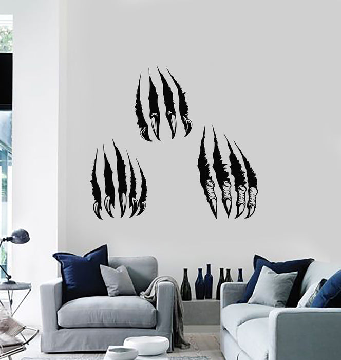 Vinyl Wall Decal Monster's Paw Claws Predator Animal Horror Stickers Mural (g833)
