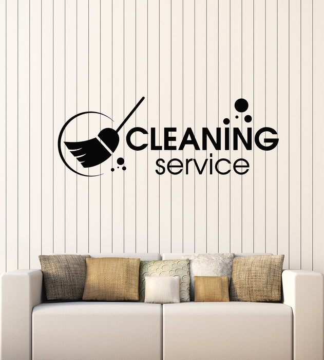Vinyl Wall Decal Housekeeping Cleaning Service Cleaner Stickers Mural (g3716)