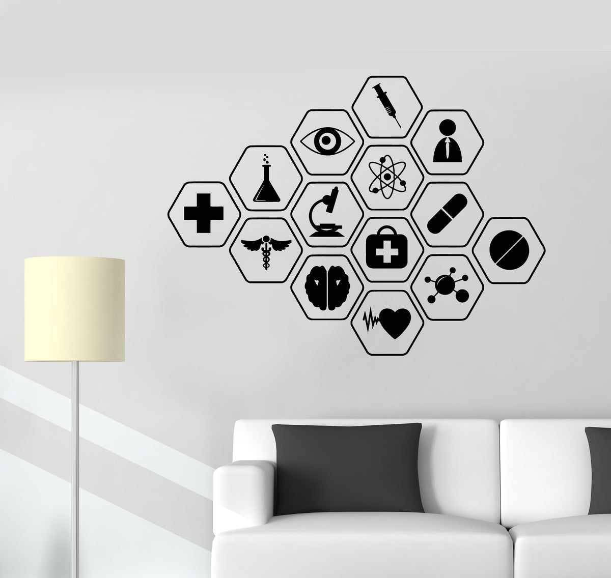 Primary Health Unit Building Sticker Vinyl Wall Decal Logo Health Care Clinic Hospital Pharmacy Stickers Mu ...