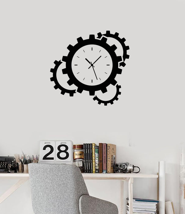 Vinyl Wall Decal Clocks Time Gears Steampunk Art Room Interior Stickers Mural (ig5925)