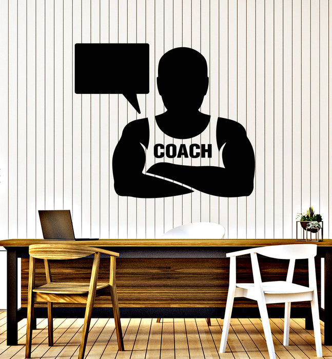 Vinyl Wall Decal Coach Instructor Trainer Teacher Coaching Training Stickers Mural (g5485)