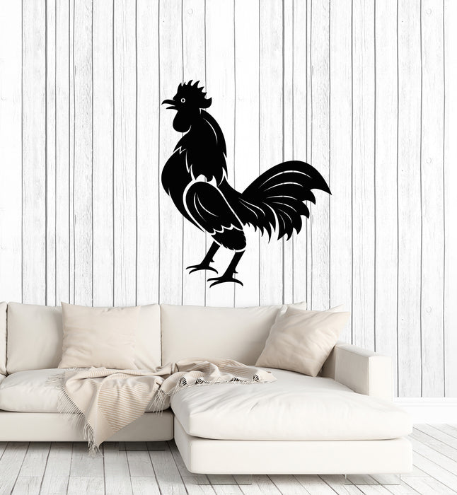 Vinyl Wall Decal Rooster Bird Farm Village House Cock Animal Stickers Mural (g4165)