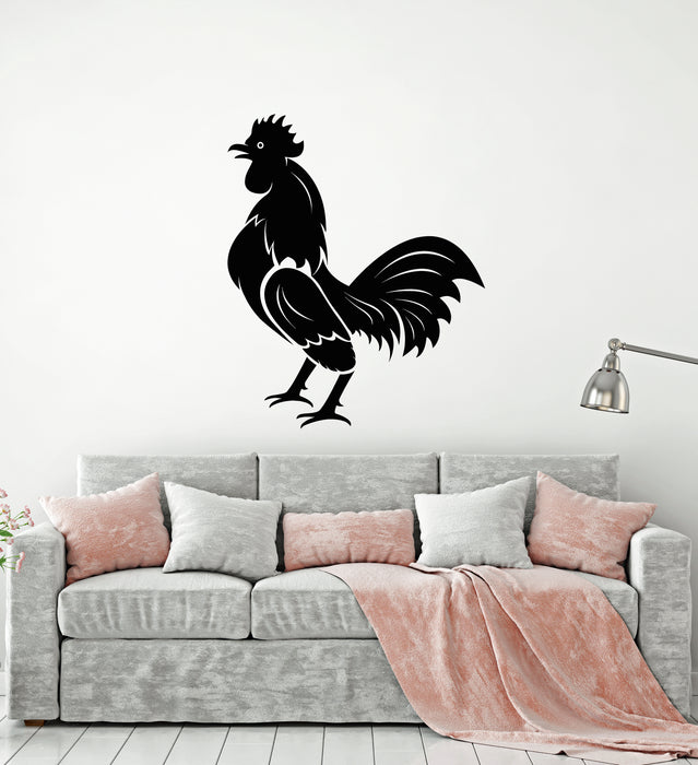 Vinyl Wall Decal Rooster Bird Farm Village House Cock Animal Stickers Mural (g4165)