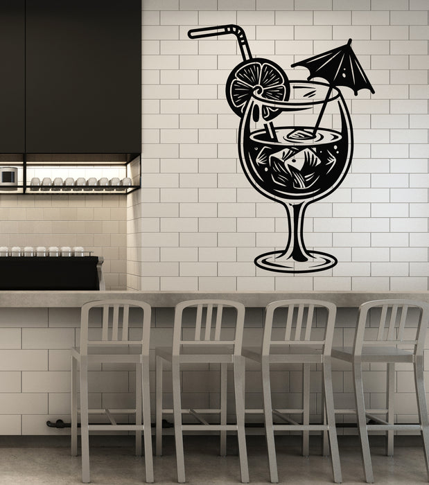 Vinyl Wall Decal Cafe Bar Drinking Collection Cocktail Tumbler Glass Stickers Mural (g5969)