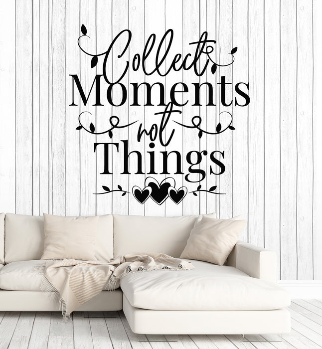 Autocollant mural en vinyle avec phrase inspirante et lettrage Collect Moments Stickers muraux (g7706)
