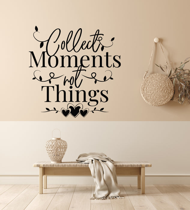 Autocollant mural en vinyle avec phrase inspirante et lettrage Collect Moments Stickers muraux (g7706)
