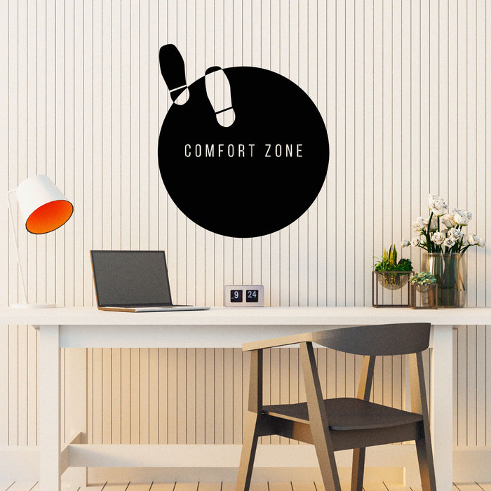 Виниловая наклейка на стену с мотивирующей фразой «Step Comfort Zone» (g8100)